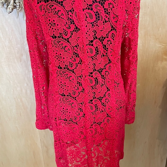 Long Sleeve Knee Length Lace Jacket - Picture 4 of 9